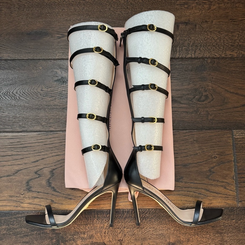 Stuart Weitzman Nudistcurve Gladiator Sandal 100mm - Picture 3 of 13